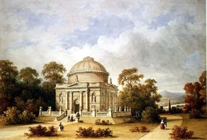 Suunnitelma Hamiltonin mausoleumia varten (akvarelli) tekijältä Henry Edmund Goodridge