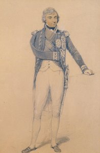 Horatio Nelson (1758-1805) (kynä, muste ja guassi paperille) tekijältä Henry Edridge