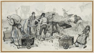 Koksin myynti kaasutehtaalla tekijältä Henry Edward Tidmarsh