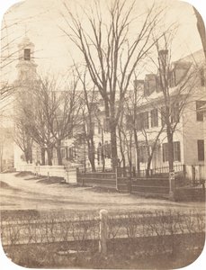 Dartmouth College Church, professori Clement Longin talo, presidentti Nathan..., n. 1858. tekijältä Henry F Herbert
