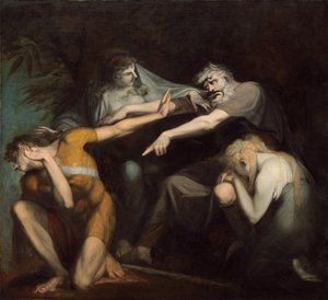 Oidipus kiroaa poikansa Polynices, 1786. tekijältä Johann Heinrich Füssli