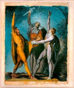 Luonnos elokuvalle "Oath on the Rütli", Naishahmo (verso) tekijältä Johann Heinrich Füssli