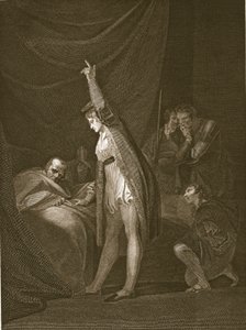 Kardinaali Beaufortin kuolema, kaivertanut W. Bromley, kuvitus David Humen teoksesta "The History of England", pub. R. Bowyer, Lontoo, 1812 tekijältä Johann Heinrich Füssli