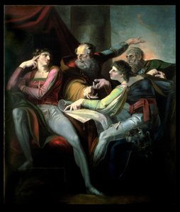 Hotspurin, Worcesterin, Mortimerin ja Glendowerin välinen kiista, 1784 tekijältä Johann Heinrich Füssli