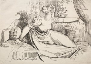Nainen sohvalla tekijältä Johann Heinrich Füssli