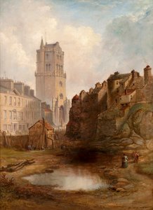 Lindsay Street Quarry ja Old Steeple, n. 1855 (öljy kankaalle) tekijältä Henry G. Duguid