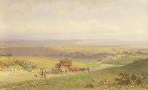 Pevensey Bay, Sussex, 1868 (wc, bc, grafiitti ja paperin kaapiminen)