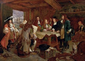 Sotaneuvosto - William, Orangen prinssi ja hänen avustajansa laskeuduttuaan Torbayssa, 5. marraskuuta 1688
