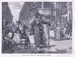 Regency-kauden kauniit ja kauniit kauniit noin 1818 tekijältä Henry Gillard Glindoni
