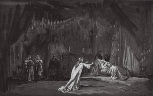 Kohtaus Kuningas Learista (litografia) tekijältä Henry Hawes Craven Green