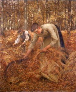 Gathering Bracken, n. 1899 tekijältä Henry Herbert La Thangue