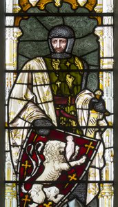 Cambridge, Trinity College, Heaton Butler & Bayne, Henry Holiday, Simon de Montfort, 1870, muokattu Carl Almquistista tekijältä Henry Holiday