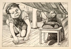 Majava katsoi jatkuvasti päinvastaiseen pubiin. 1876. tekijältä Henry Holiday