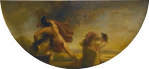 Pandoran maljakon avaus, 1834 (öljy mahonkilevylle)