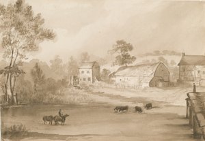Trysull Mill: seepiapesupiirustus