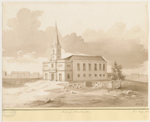 Wolverhampton - St. Georgen kirkko: seepiapesupiirros, 1844