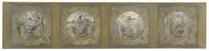Luonnos Pariisin kaupungintalon Lobau-galleriaa varten: Les Arts tekijältä Henry Jean Louis Boureau