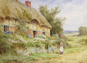 Pet Rabbit (öljy kankaalle) tekijältä Henry John Sylvester Stannard