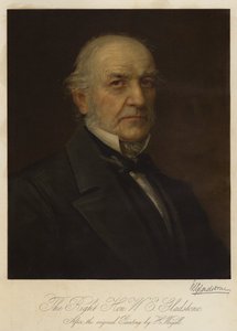 Oikea kunniallinen W E Gladstone (chromolitho) tekijältä Henry Jr. Weigall