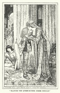 "Blanche kuningatar-äiti suutelee Hermania" (litho) tekijältä Henry Justice Ford