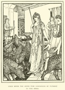 Circe lähettää sian (Odysseuksen seuralaiset) Styesin luo. tekijältä Henry Justice Ford