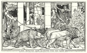 Kuinka Admetus voitti Alcestis vaimolleen (litho) tekijältä Henry Justice Ford