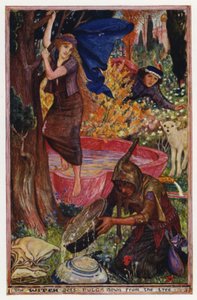Kuinka pojasta tulee lammas: noita saa Pulgan alas puusta (väri litho) tekijältä Henry Justice Ford