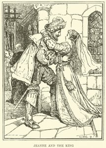 Jeanne ja kuningas (kaiverrus) tekijältä Henry Justice Ford