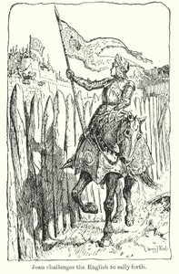 Johanna haastaa englantilaiset esiin (litografia) tekijältä Henry Justice Ford
