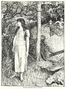 Johanna kuulee äänen (litografia) tekijältä Henry Justice Ford