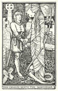 John valitsee kuoleman kummiäidiksi (litho) tekijältä Henry Justice Ford