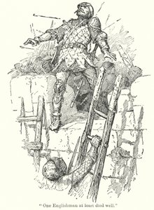 "Ainakin yksi englantilainen kuoli hyvin" (litografia) tekijältä Henry Justice Ford
