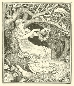 Prinssi Narcissus ja prinsessa Potentilla (kaiverrus) tekijältä Henry Justice Ford