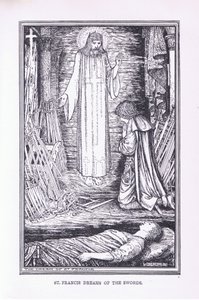 Pyhä Franciscus haaveilee miekoista, 1912 tekijältä Henry Justice Ford
