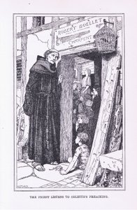 Pappi kuuntelee Colettesin saarnaa, 1912 tekijältä Henry Justice Ford