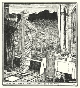 Nämä ovat elämän valot, sanoi Kuolema (litho) tekijältä Henry Justice Ford