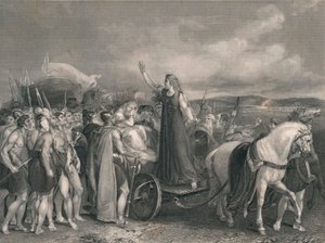 "Boadicea, Icenien kuningatar...", 1800-luvun puoliväli. tekijältä Henry Lemon