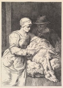Lampaiden keritsijä, 1800-luku. tekijältä Henry Linton