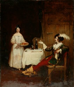 Sir Piercie Shafton ja Mysie Harper, n. 1831 (öljy kankaalle)