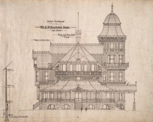 Talo herra S.W. Allerton, Lake Geneve, Wisconsin: South Elevation tekijältä Henry Lord Gay