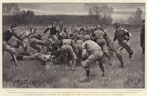 Rugby-jalkapallo-ottelu, jota pelataan Yhdysvalloissa, Yale v Columbia