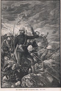 Sir George Colley Majuba Hillillä, kuvitus Cassellin 