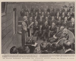 Sir William MacCormac pitää Hunterian puheen Walesin prinssin edessä tekijältä Henry Marriott Paget