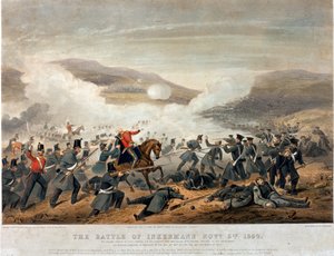 Inkermannin taistelu 5. marraskuuta 1854, kaiverrus Edmund Walker (fl. 1836-62) 1854