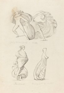 Verhot, kolme hahmoa, Bacchante ja kaksi luonnosta tekijältä Henry Noel Humphreys after John Flaxman