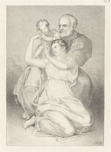 Pyhä perhe, Michelangelolta tekijältä Henry Noel Humphreys after John Flaxman