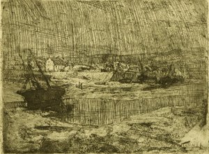 Kalastusveneiden kaatuminen, Bretagne tekijältä Henry Ossawa Tanner