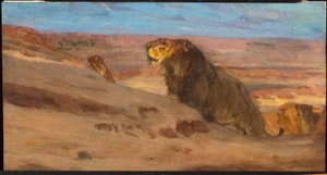Leijonat aavikolla tekijältä Henry Ossawa Tanner