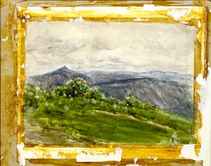 Vuoristomaisema, Highlands, Pohjois-Carolina, 1889. tekijältä Henry Ossawa Tanner