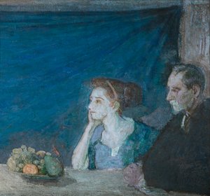 Muotokuva herra ja rouva Atherton Curtisista asetelmien kanssa, n.d. tekijältä Henry Ossawa Tanner